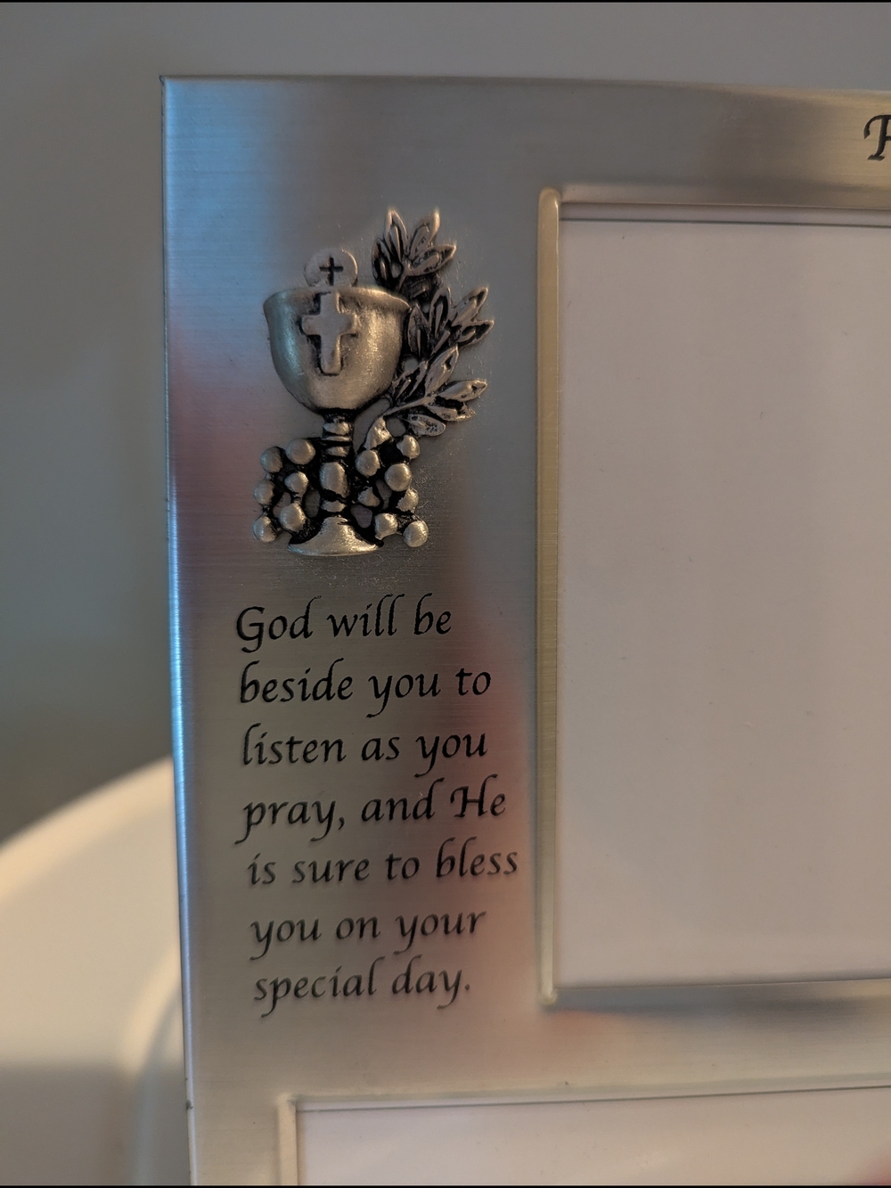 First Holy Communion Silver Photo Frame - Picture 2 of 3